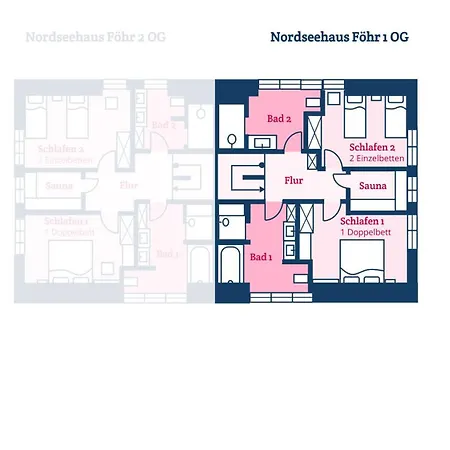 Nordseehaus Foehr Hausteil 1 Сasa de vacaciones